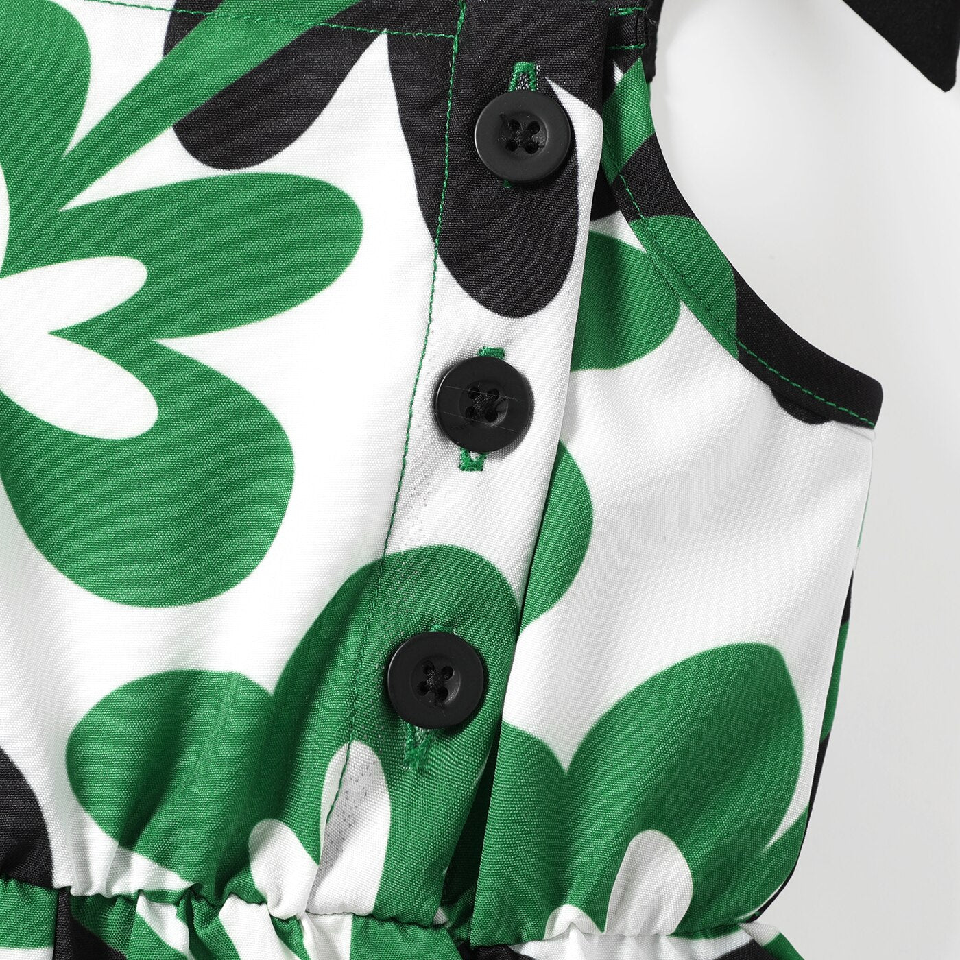 Baby Girl Floral Print Sleeveless Romper Shorts with Bow Detail