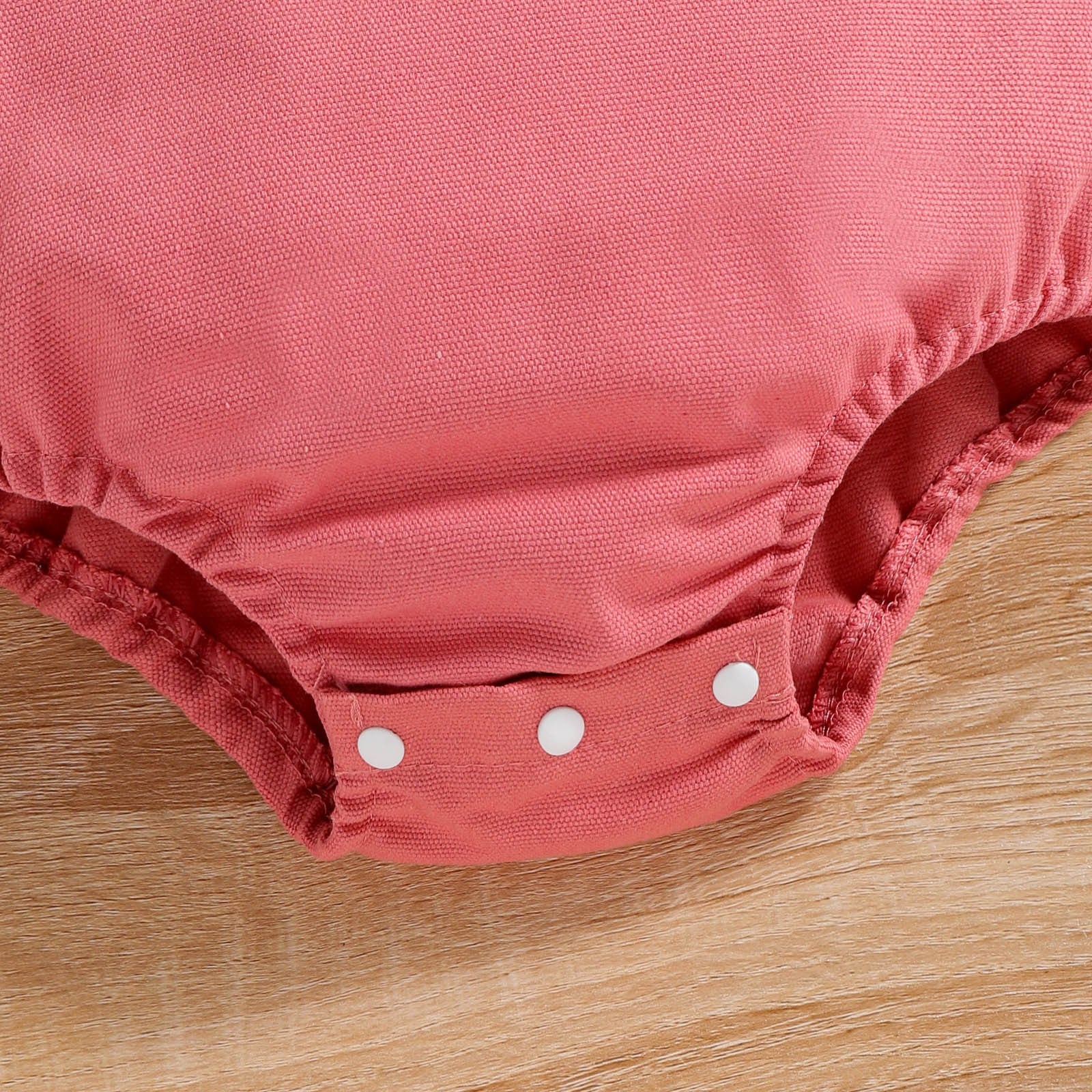 Heart Print Backless Baby Girl Romper - Princess Bodysuit for Infants, 0-12 Months