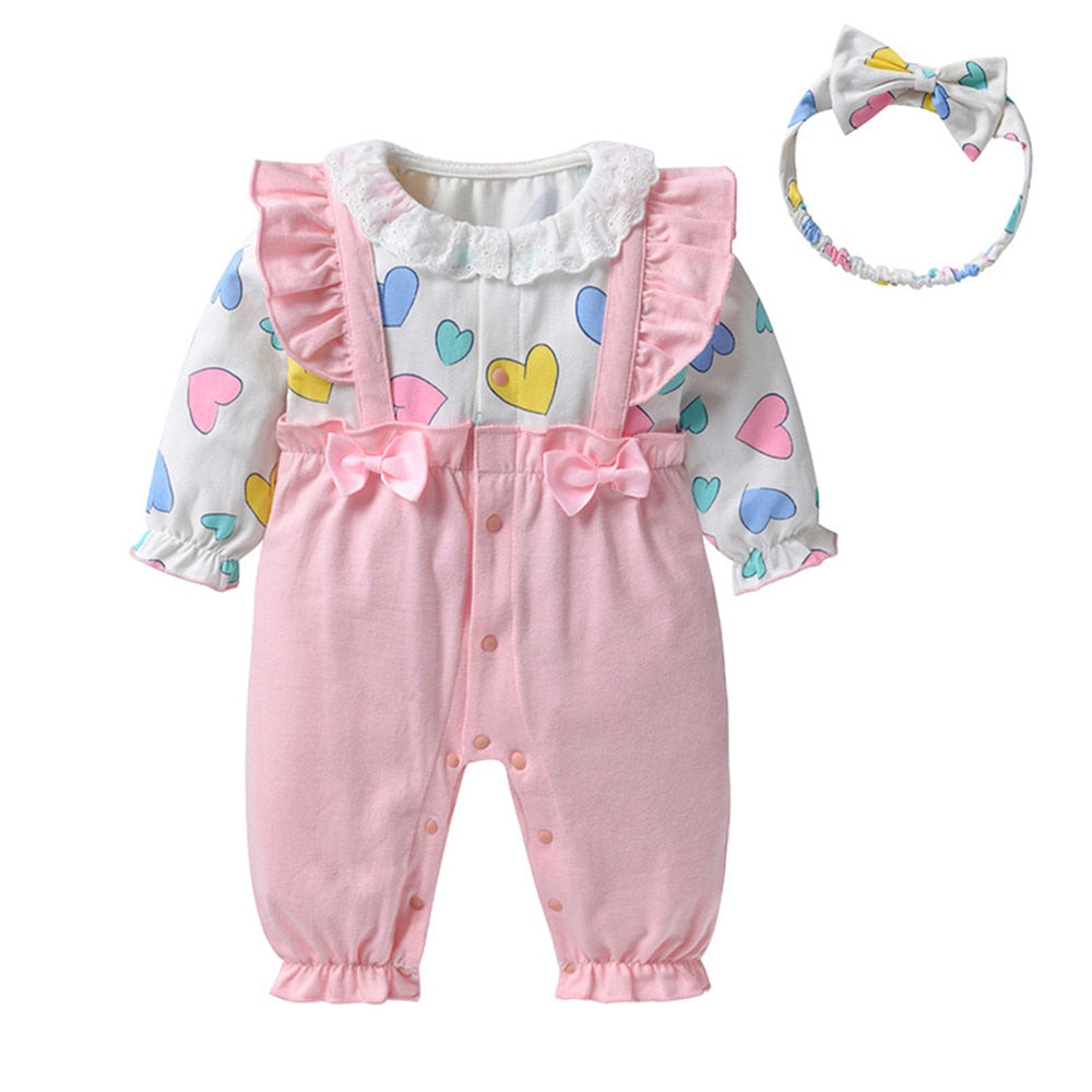 Adorable Baby Girl Valentine's Day Romper