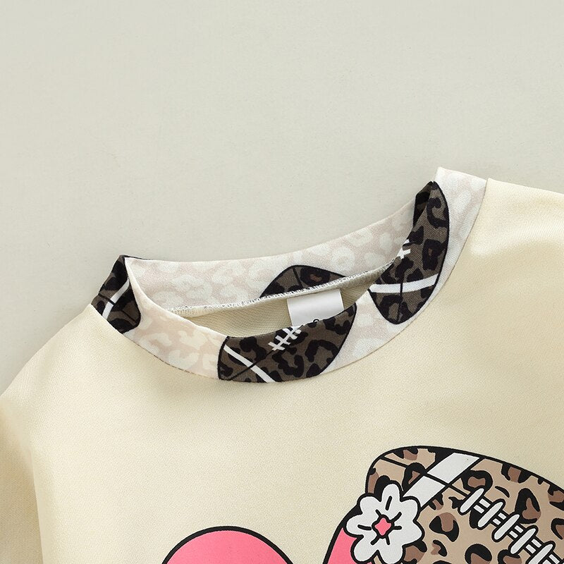 Cute Rugby Heart Print Rompers for Newborn Baby Girls