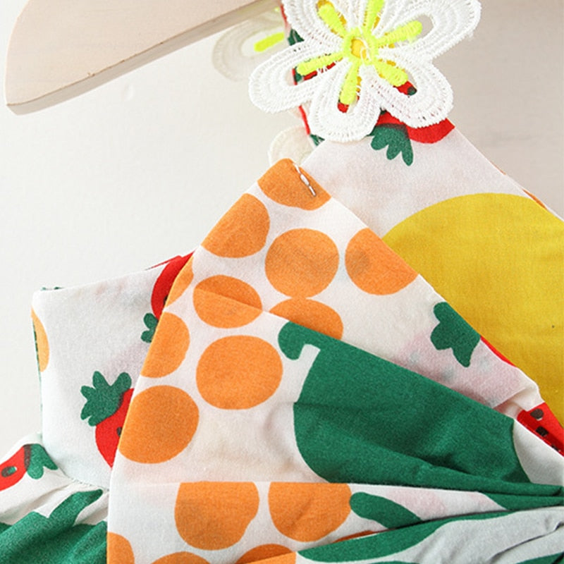 Baby Girl Hawaiian Beach Dresses with Flower Suspender