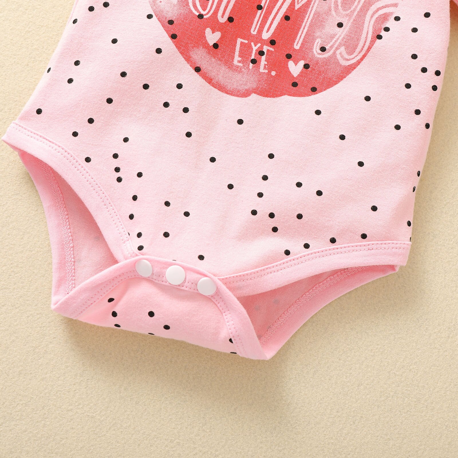 Newborn Baby Girls Short Sleeve Bodysuit with Letters Print for Mother's Day/Father's Day