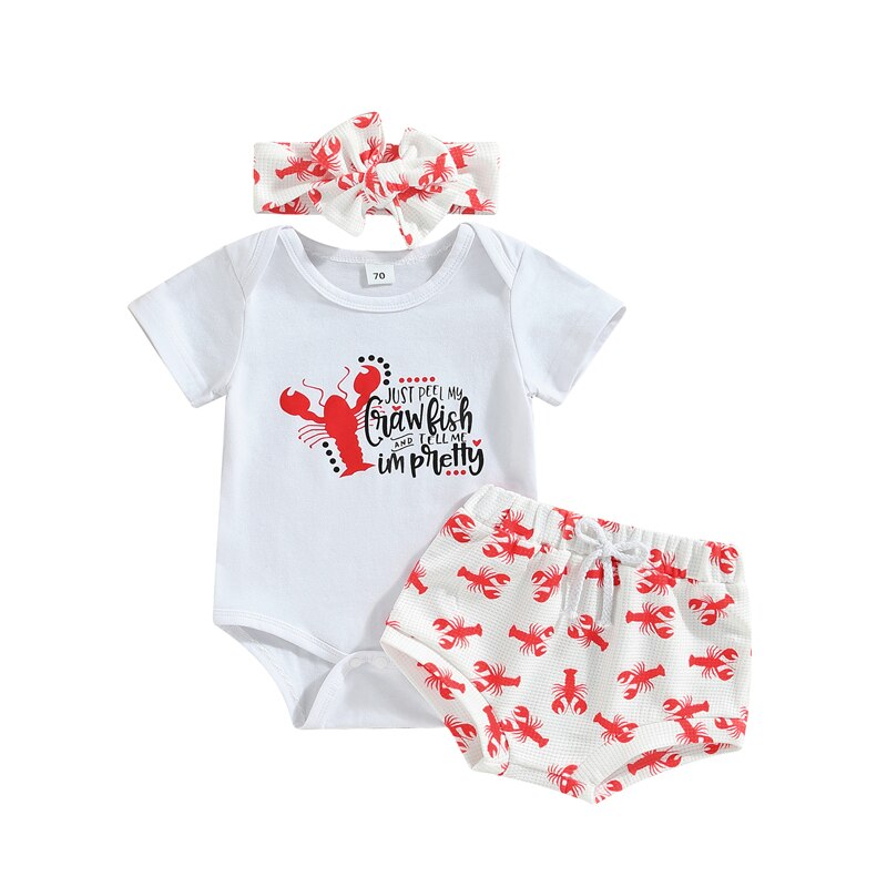 Summer Cartoon Print Baby Clothes Sets