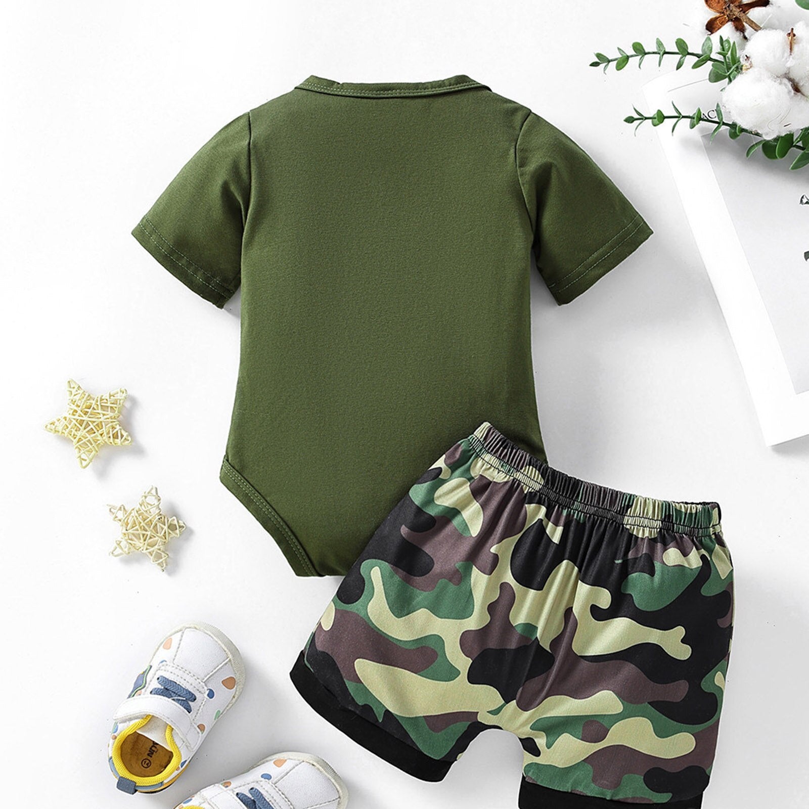 Unisex Baby Cotton Romper Short Outfit for Spring and Summer