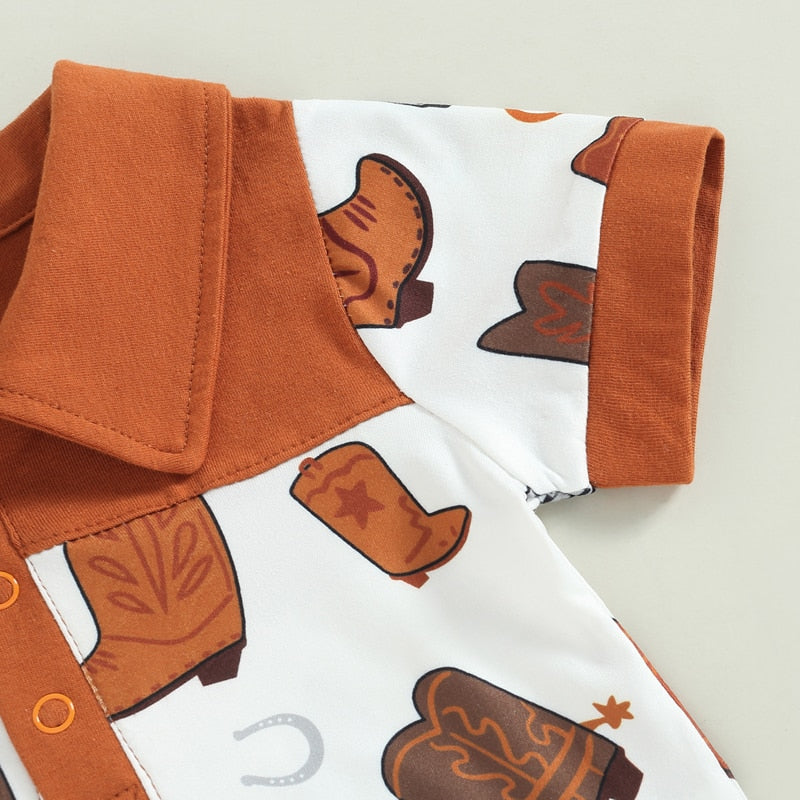 Dress Your Little Gentleman in Style with Summer Newborn Baby Boys Bodysuits