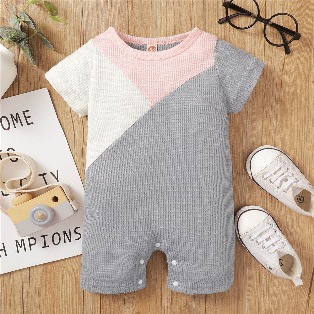 Premium Quality Patchwork Baby Rompers for Comfortable and Stylish Look