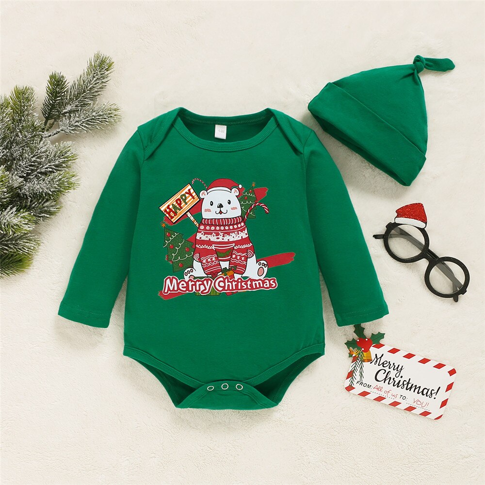 Snowman Printed Baby Overalls - Festive Christmas Costume for Newborns & Toddlers