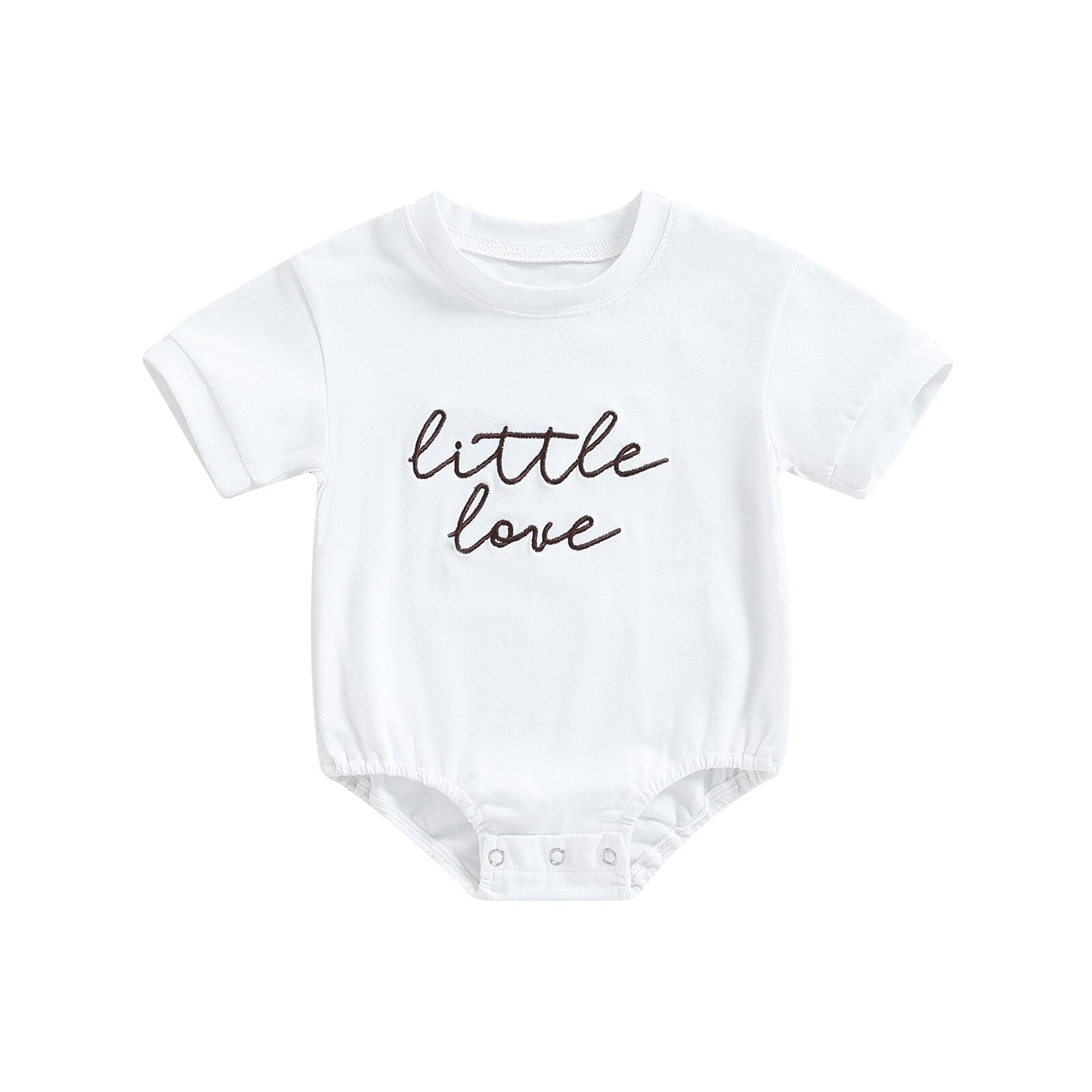 Adorable Baby Romper with Embroidered Letters