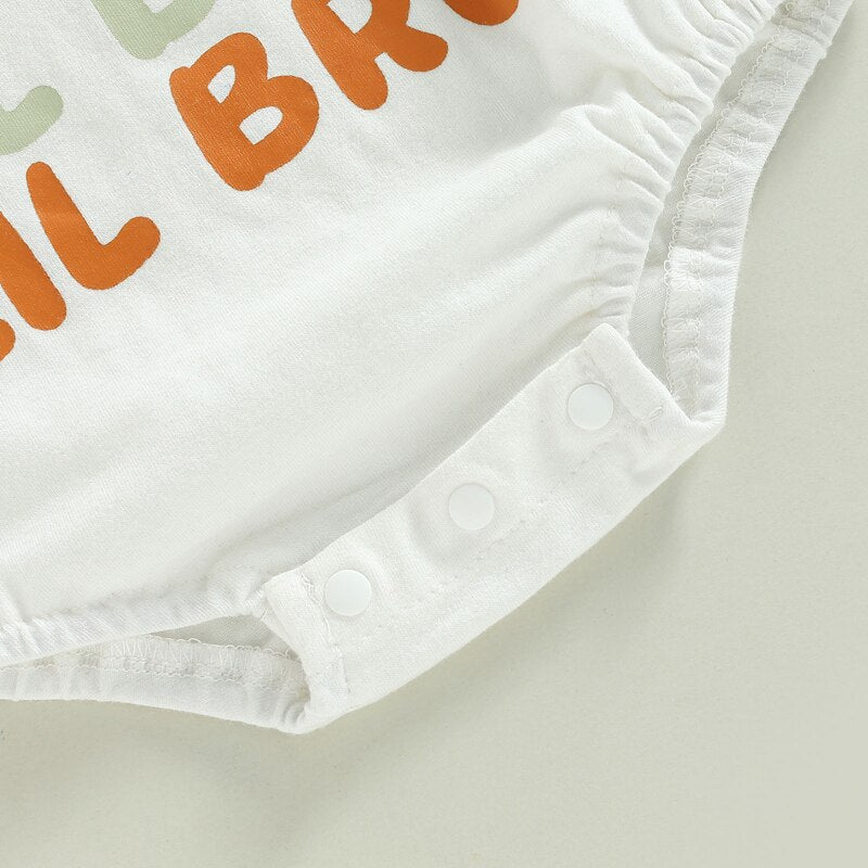 Adorable Baby Boys Rompers for Summer - Colorful Letter Print Short Sleeve Jumpsuits