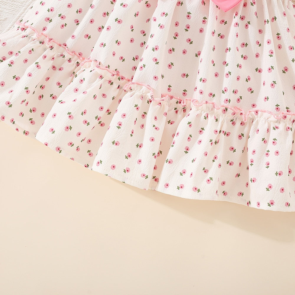 Summer Children Clothes Blue Bow Sling Dresses For Baby Girl Party Princess Thin Toddler Kids Costume 0 To 3 Years Old