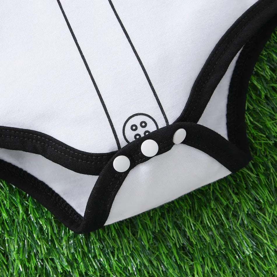 "Cute Bear" Baby Boy Outfit Sets: Summer Romper and Shorts with Sporty Style