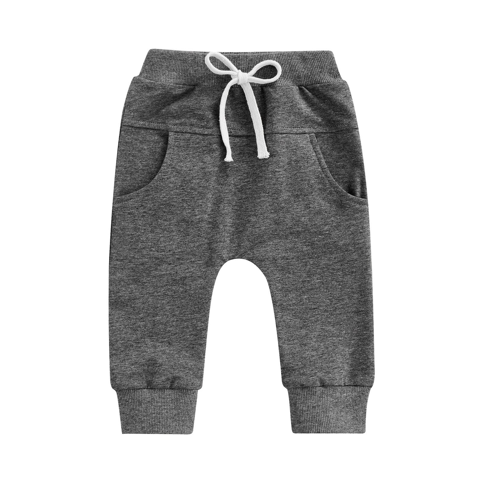 Comfortable and Stylish Toddler Baby Pants with Elastic Waist and Drawstring