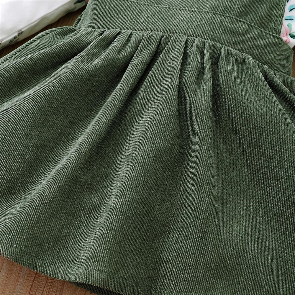 Adorable Newborn Baby Girl Clothes Set with Flowers and Fox Print