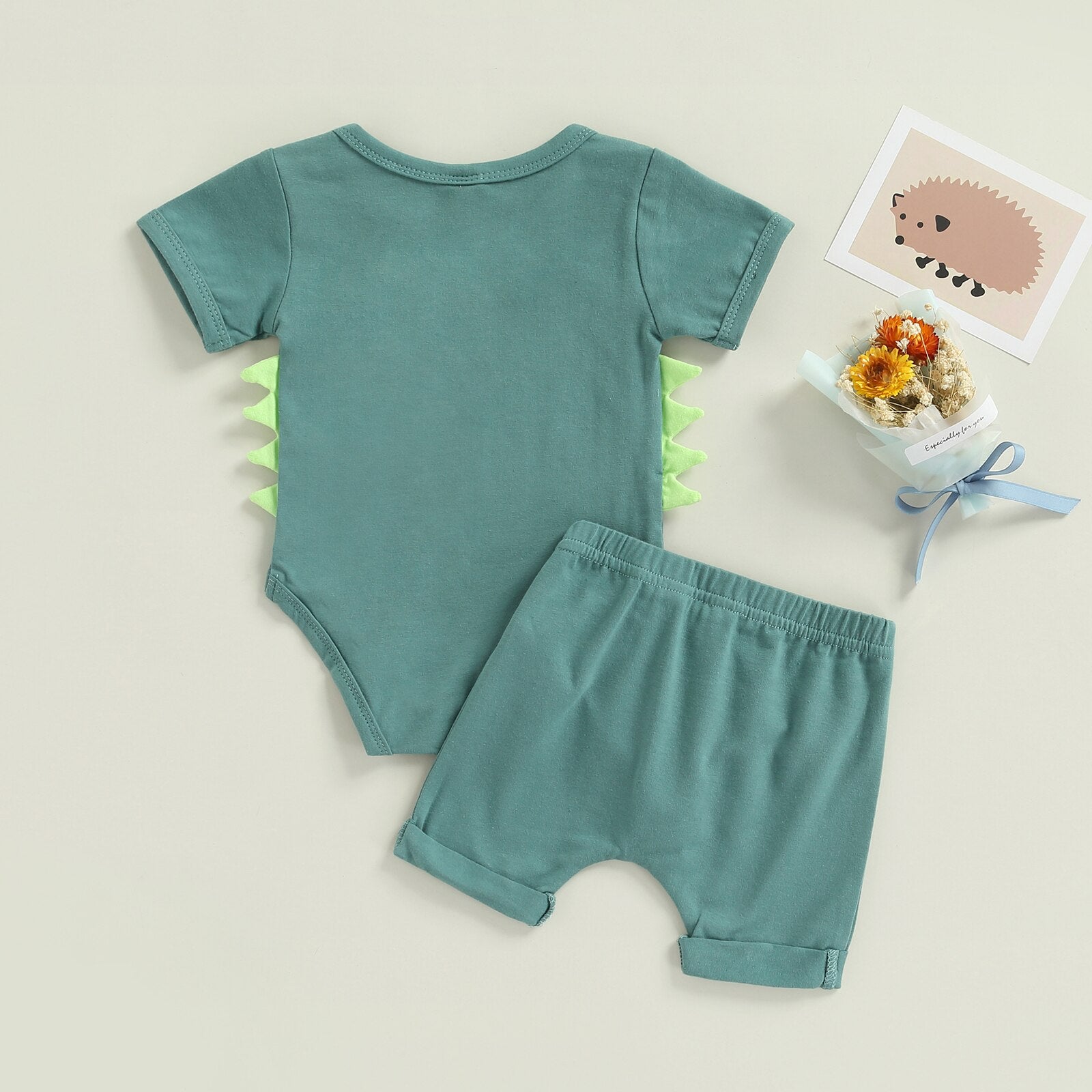 Adorable Dino Outfit for Your Little One - Newborn Infant Baby Boys Dinosaur Clothes Set