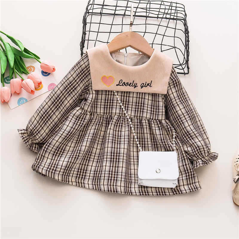 Classic Plaid Baby Dress for Spring and Autumn