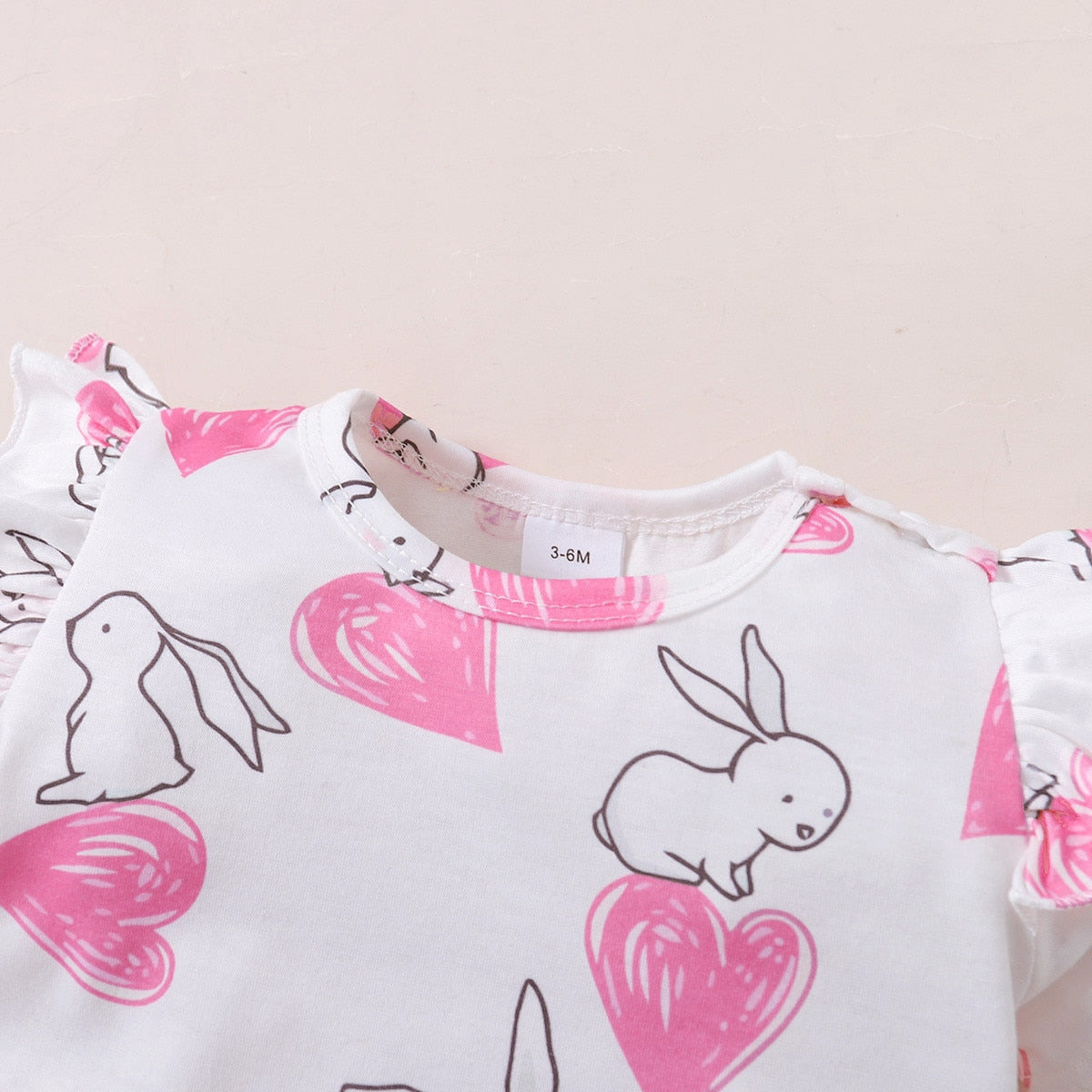Newborn Infant Baby Girls Easter Bunny Print Clothes Sets