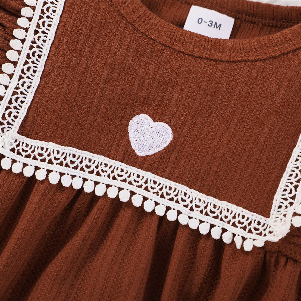 Lovely Ruffles and Tassels: Newborn Baby Girls Rompers for Autumn