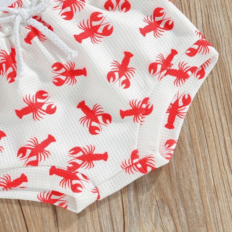 Summer Cartoon Print Baby Clothes Sets