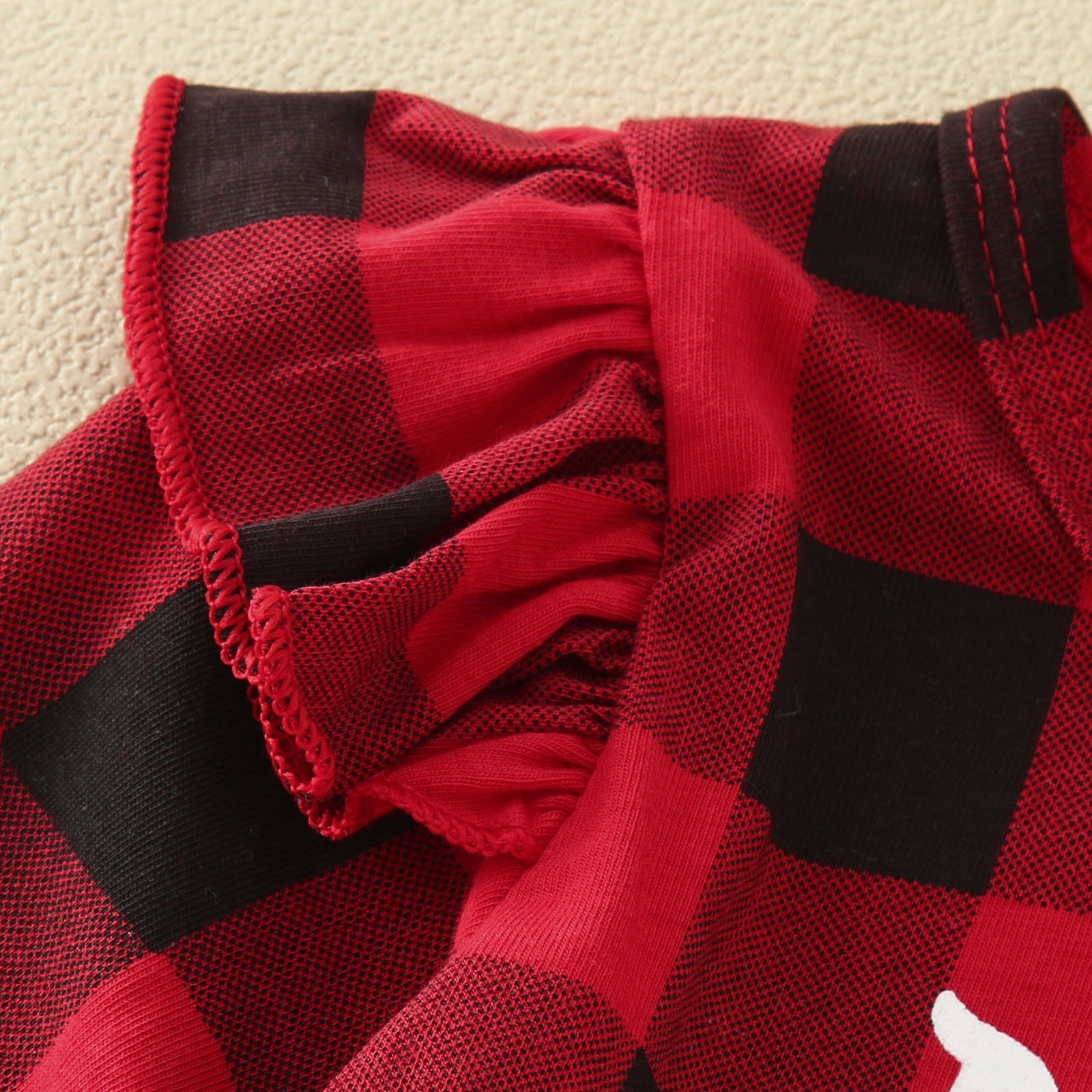 Kids Baby Girl Mesh Tutu Dress - Long Sleeve Red and Black Plaid Dress for Christmas Party and Spring/Fall