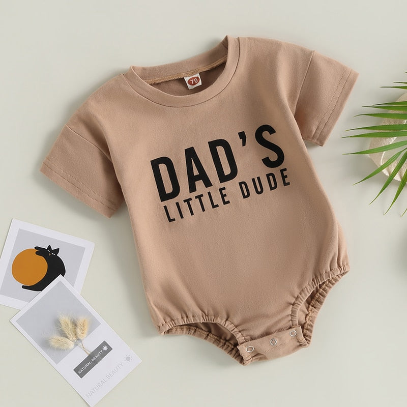 Cute Letter Printed Romper for Baby Boys