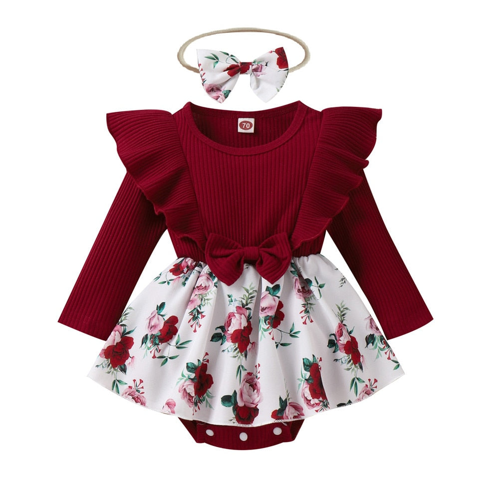 Adorable Plaid and Floral Ruffle Rompers for Your Little Princess: Perfect Newborn to Toddler Girls Clothing