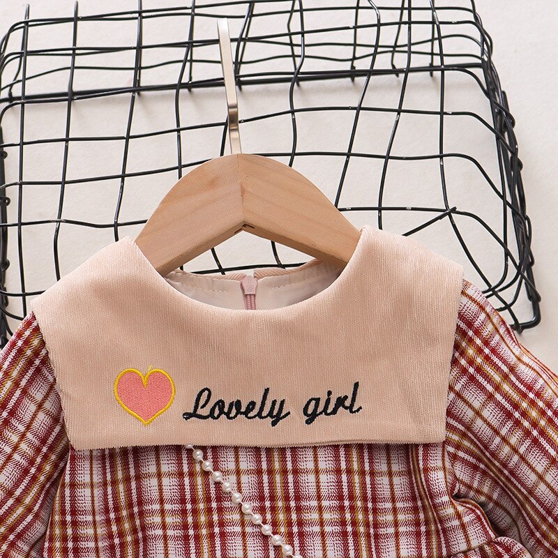 Classic Plaid Baby Dress for Spring and Autumn