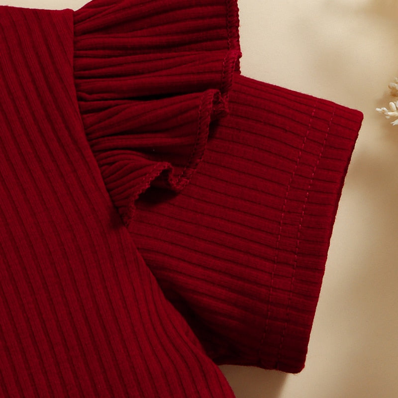 Toddler Girl Summer Dresses with Ruffles and Floral Striped Print