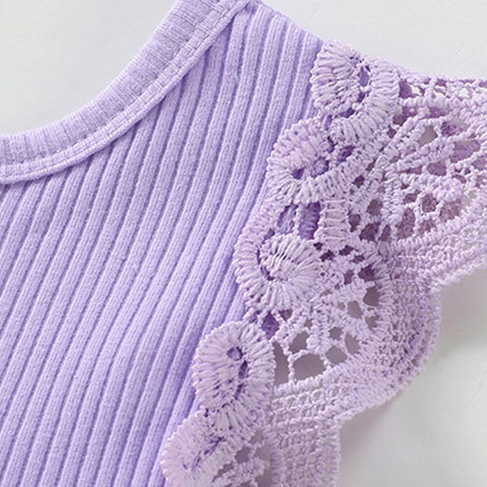 Adorable Lace Flying Sleeve Newborn Bodysuits Skirts - Perfect Summer Outfits for your Little One!