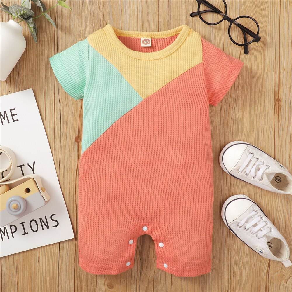 Premium Quality Patchwork Baby Rompers for Comfortable and Stylish Look