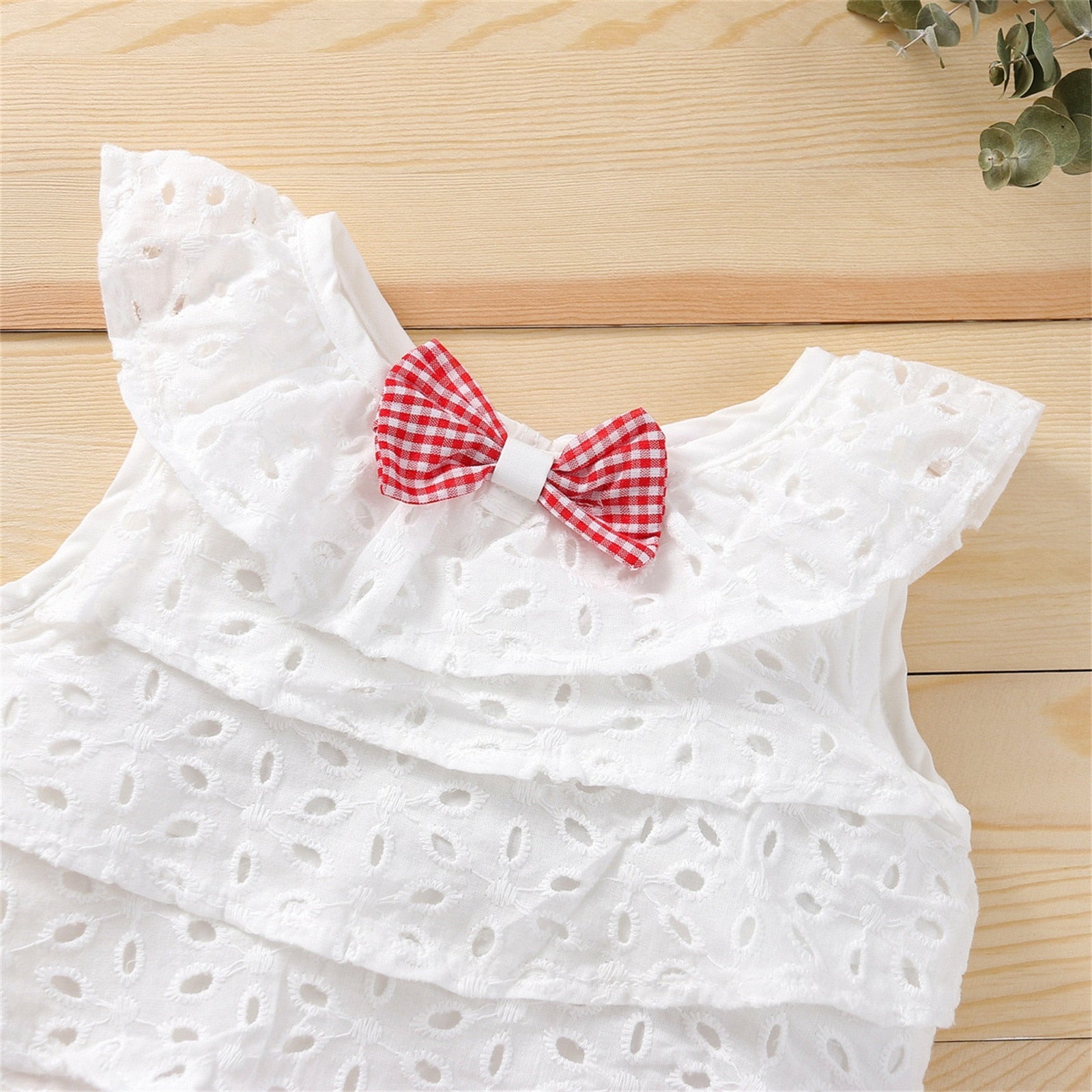 Adorable Toddler Girl Summer Outfits - Bowknot Tank Tops and Plaid Shorts Set