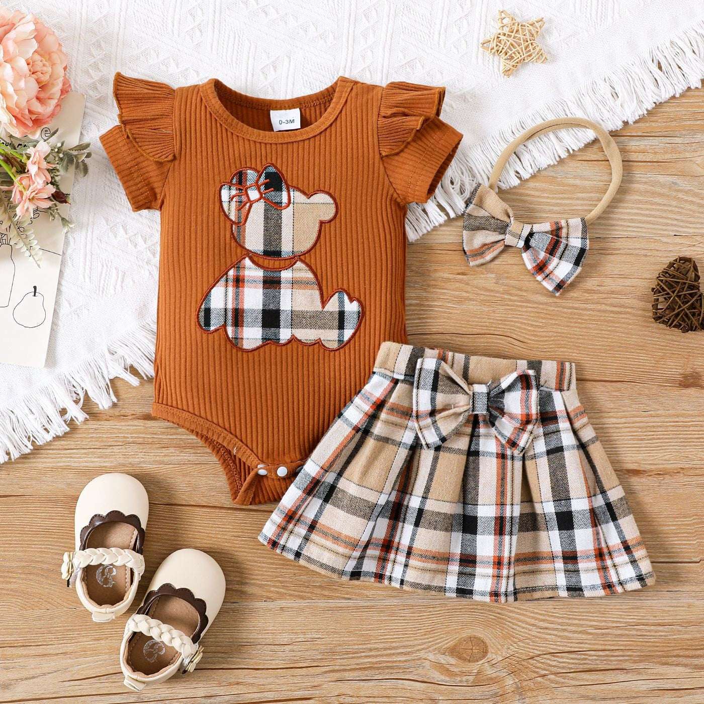 Summer Baby Girl Outfit Sets Pink Dots Lace Romper+Layered Denim Skirts Newborn Birth Set Baby Girl Clothes