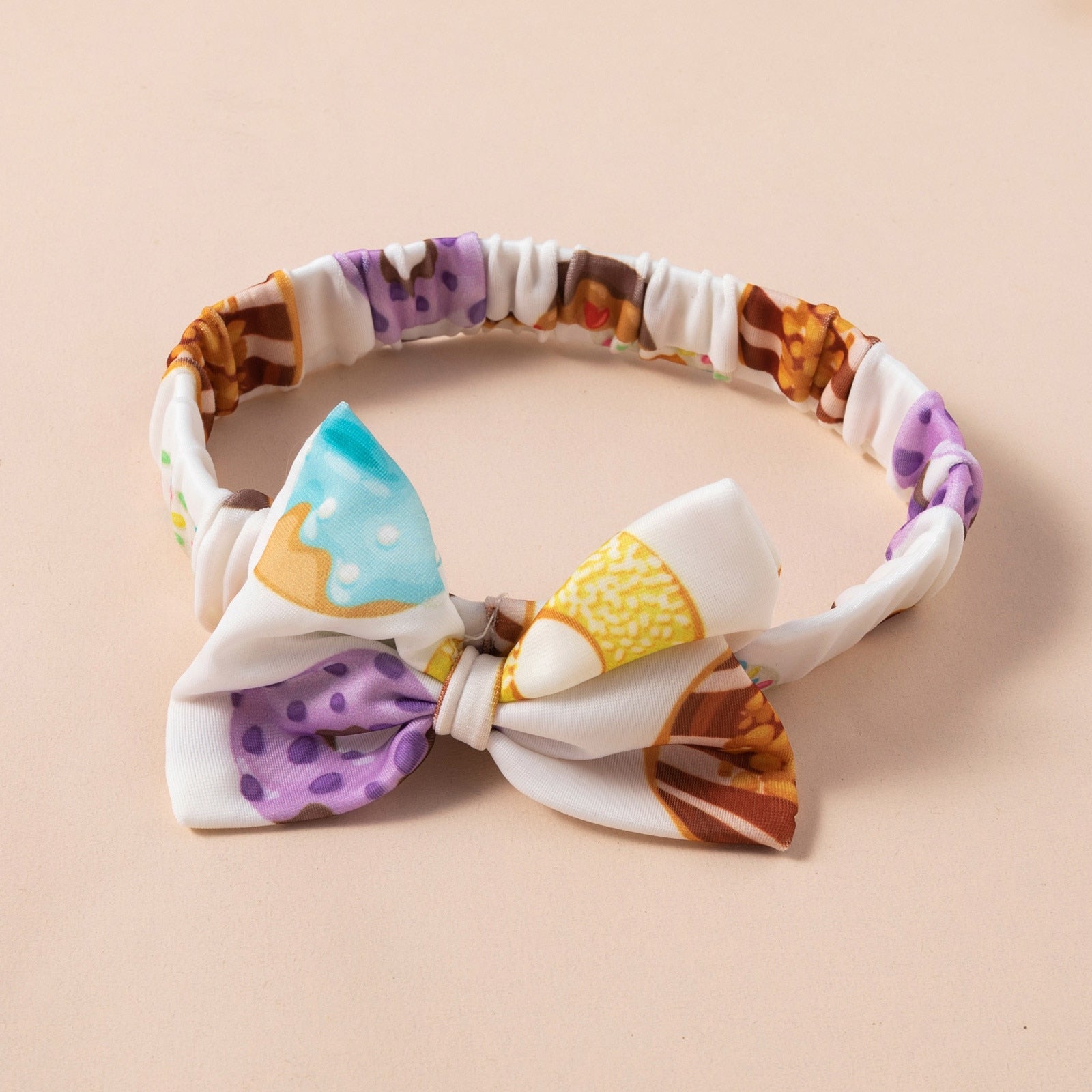 Toddler Girls Donut Print One Shoulder Bikini Swimsuit Set