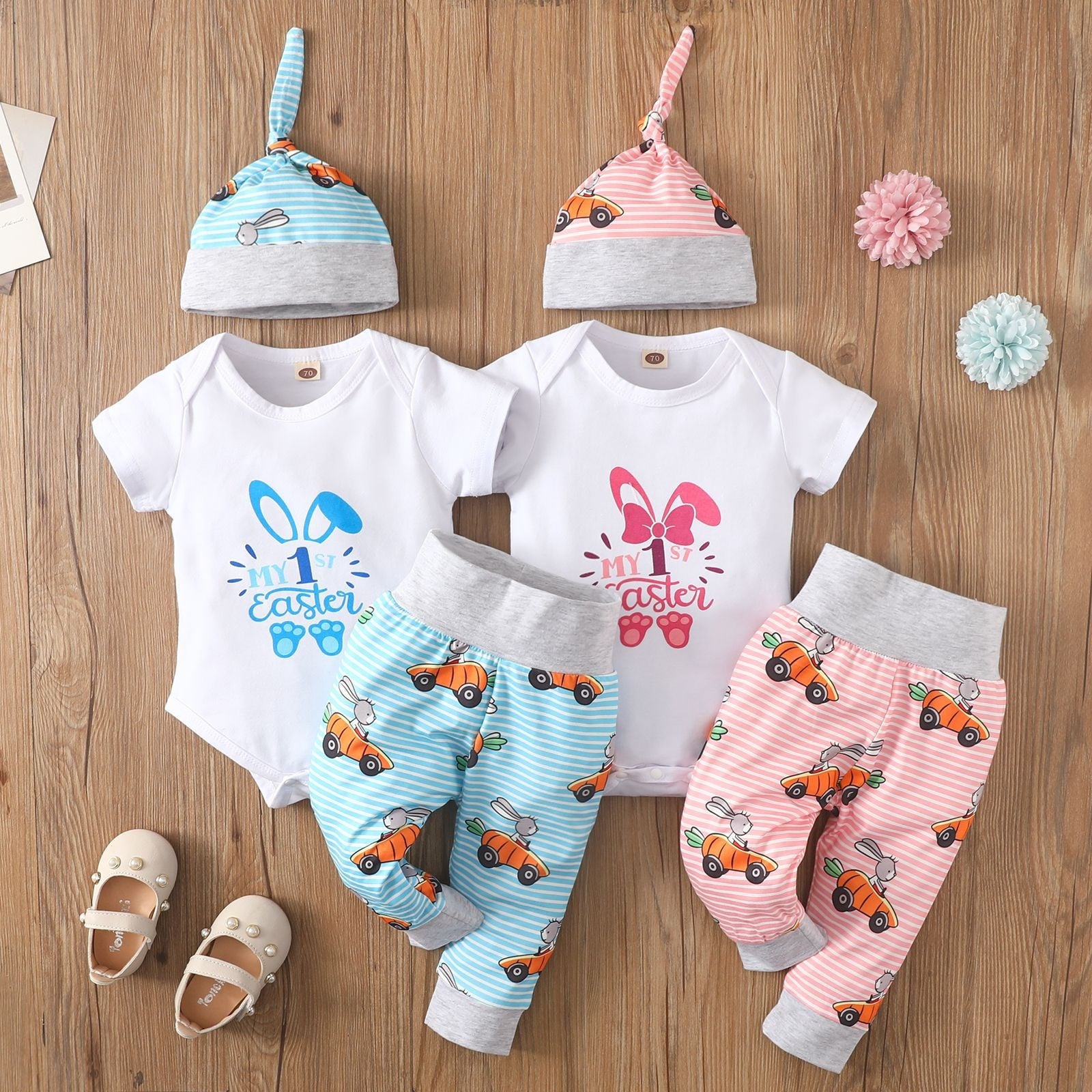 Get Your Little Bunny Ready for Easter with this Adorable Infant Baby Clothes Set!