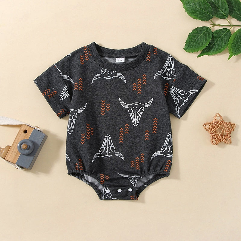 Cute Cow Printed Baby Rompers for Boys and Girls