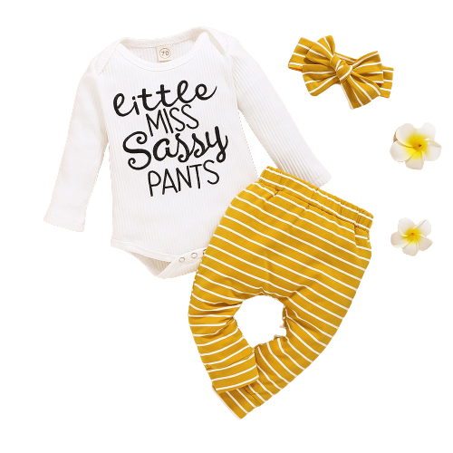 Stylish 3Pcs Toddler Baby Girl Clothes Sets for Newborns