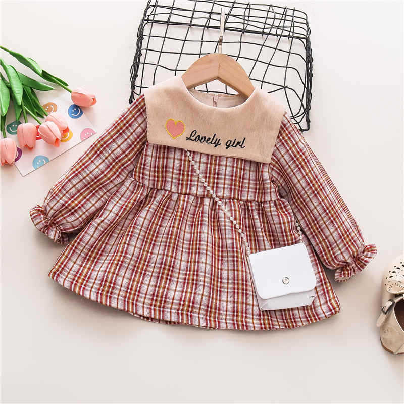 Classic Plaid Baby Dress for Spring and Autumn