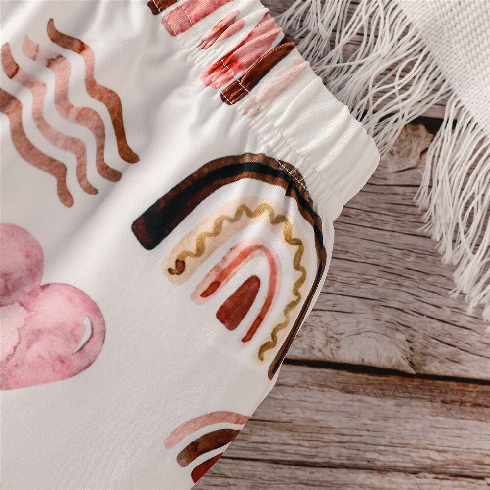 Colorful Rainbow Baby Girls Clothes Set for Summer