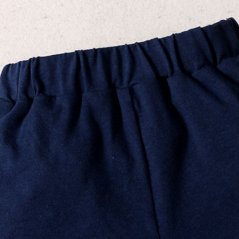 Newborn Baby Boy 2PCS Clothes Set Letter Print Blue Camouflage Short Sleeve Romper + Shorts