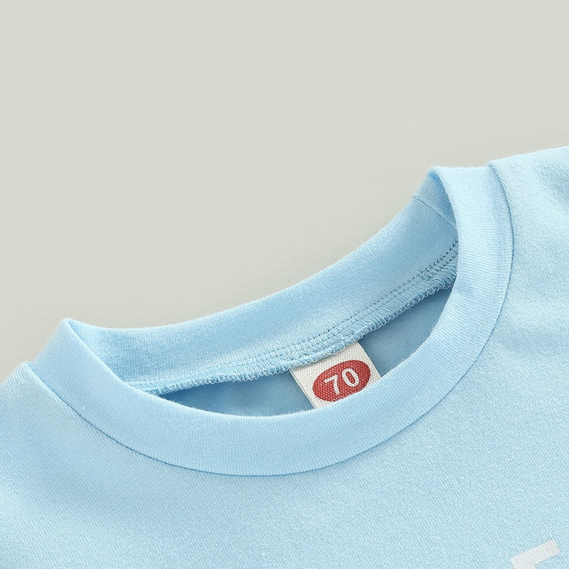 Adorable Easter Baby Boys Clothes Set with Cartoon Letter Print