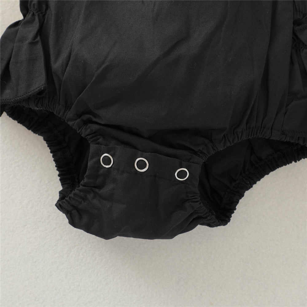 Backless Patchwork Bodysuit for Baby Girls