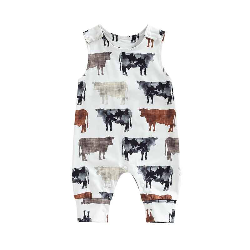 Adorable Summer Rompers for Baby Boys - Cute Cartoon Prints and Comfortable Fit