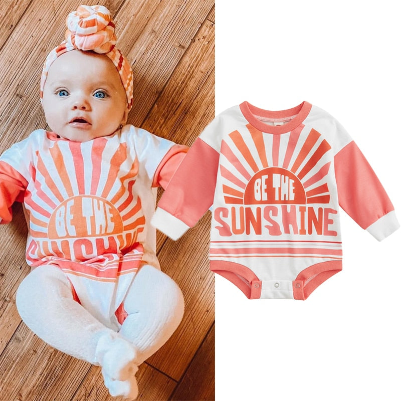 Fashionable Autumn Sweatshirt Rompers for Newborn Baby Girls and Boys
