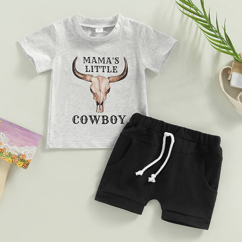 Cute Cow Print Baby Clothes Set for Boys