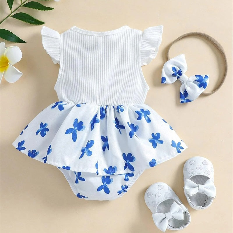 Stylish Summer Bodysuits for Your Little Princess - Flower Print Rompers for Infants and Toddlers