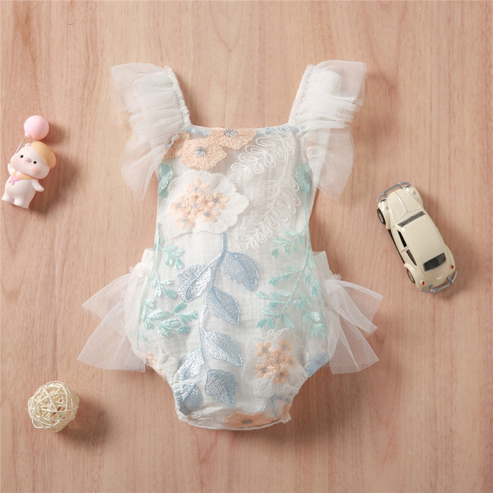 Gauze Embroidery Baby Rompers: Perfect Summer Outfit for Newborn Girls