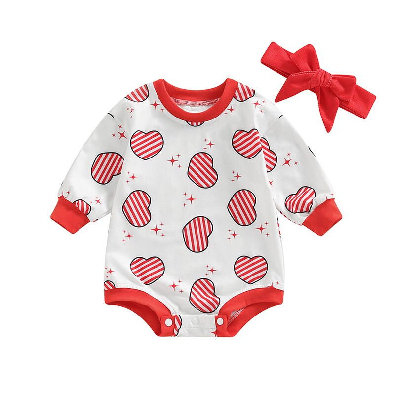 Lovely Autumn Newborn Baby Girls Valentine's Day Clothes