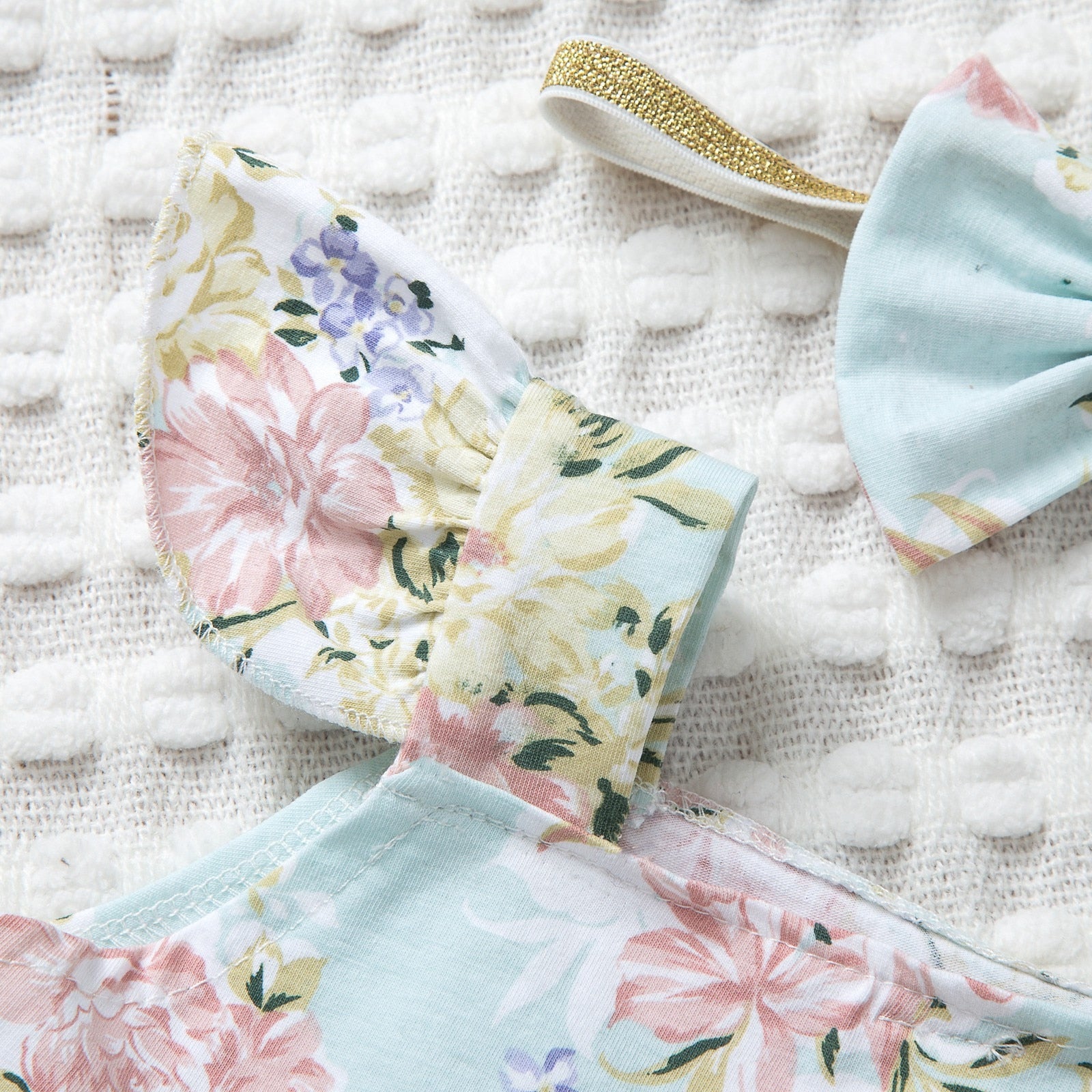 Stylish 3-piece Floral Toddler Girl Outfit Set for Summer