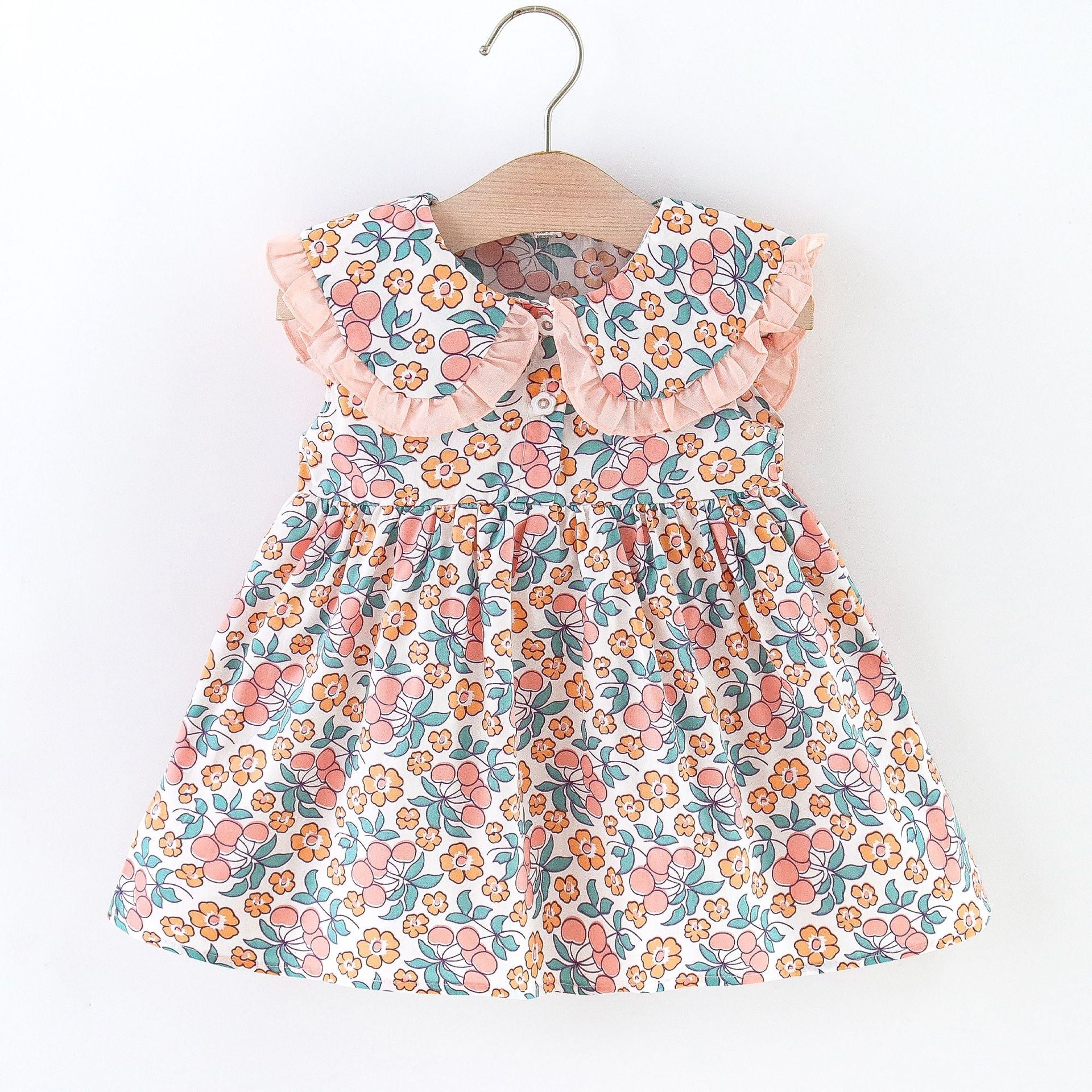 Sweet Toddler Girls Sleeveless Floral Dresses