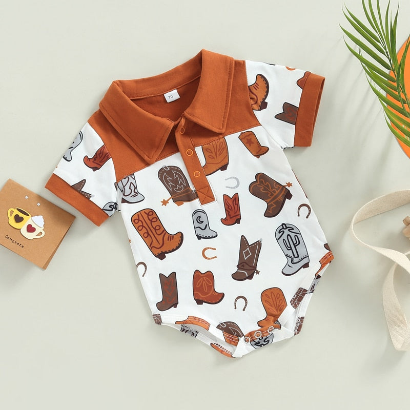 Dress Your Little Gentleman in Style with Summer Newborn Baby Boys Bodysuits