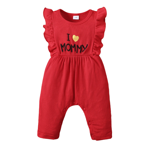 I Love Mommy" Baby Girls Rompers: Cute and Comfortable Summer Wear